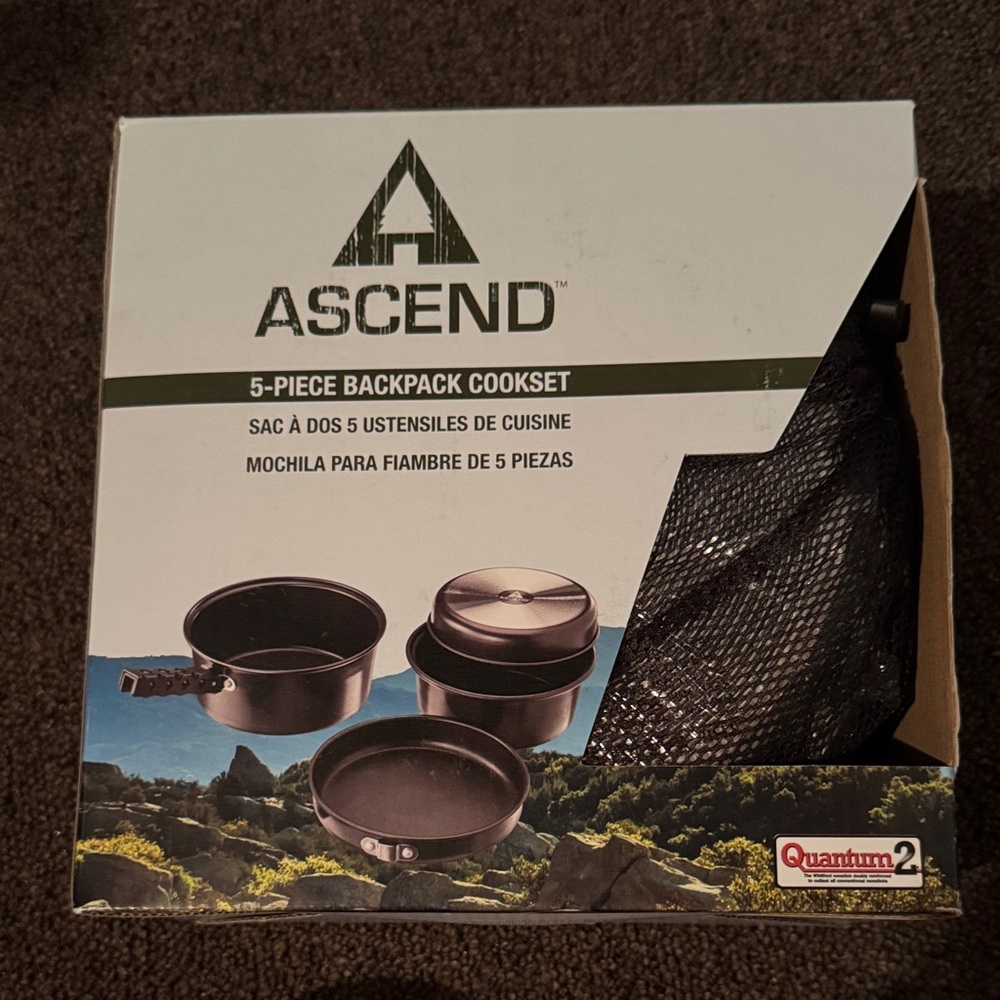 Ascend Black 5-Piece Backpack Cookset
